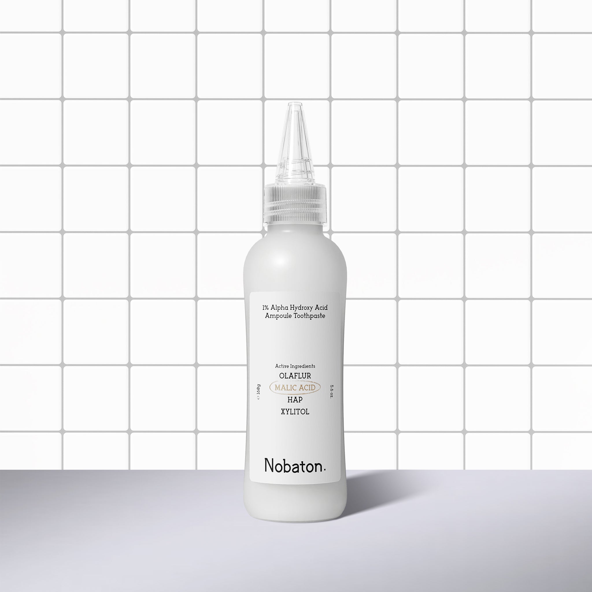 Nobaton. 1% Alpha Hydroxy Acid Ampoule Toothpaste（160g/5.6 oz）