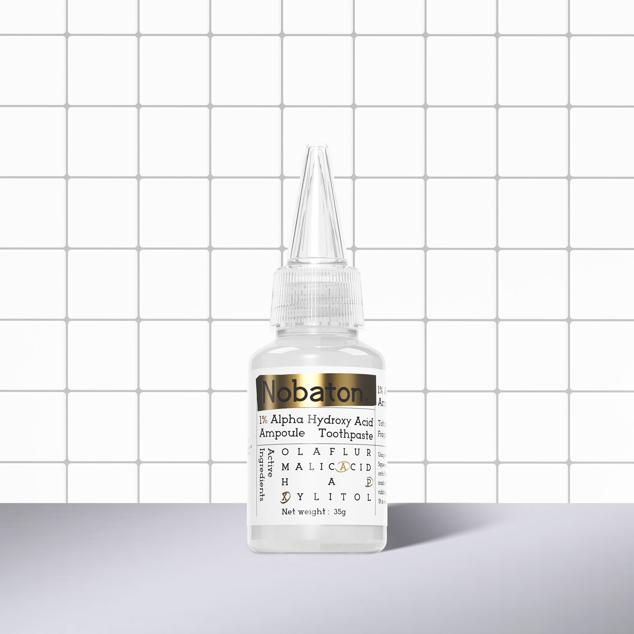 Nobaton. 1% Alpha Hydroxy Acid Ampoule Toothpaste（35g/1.23 oz ×3）