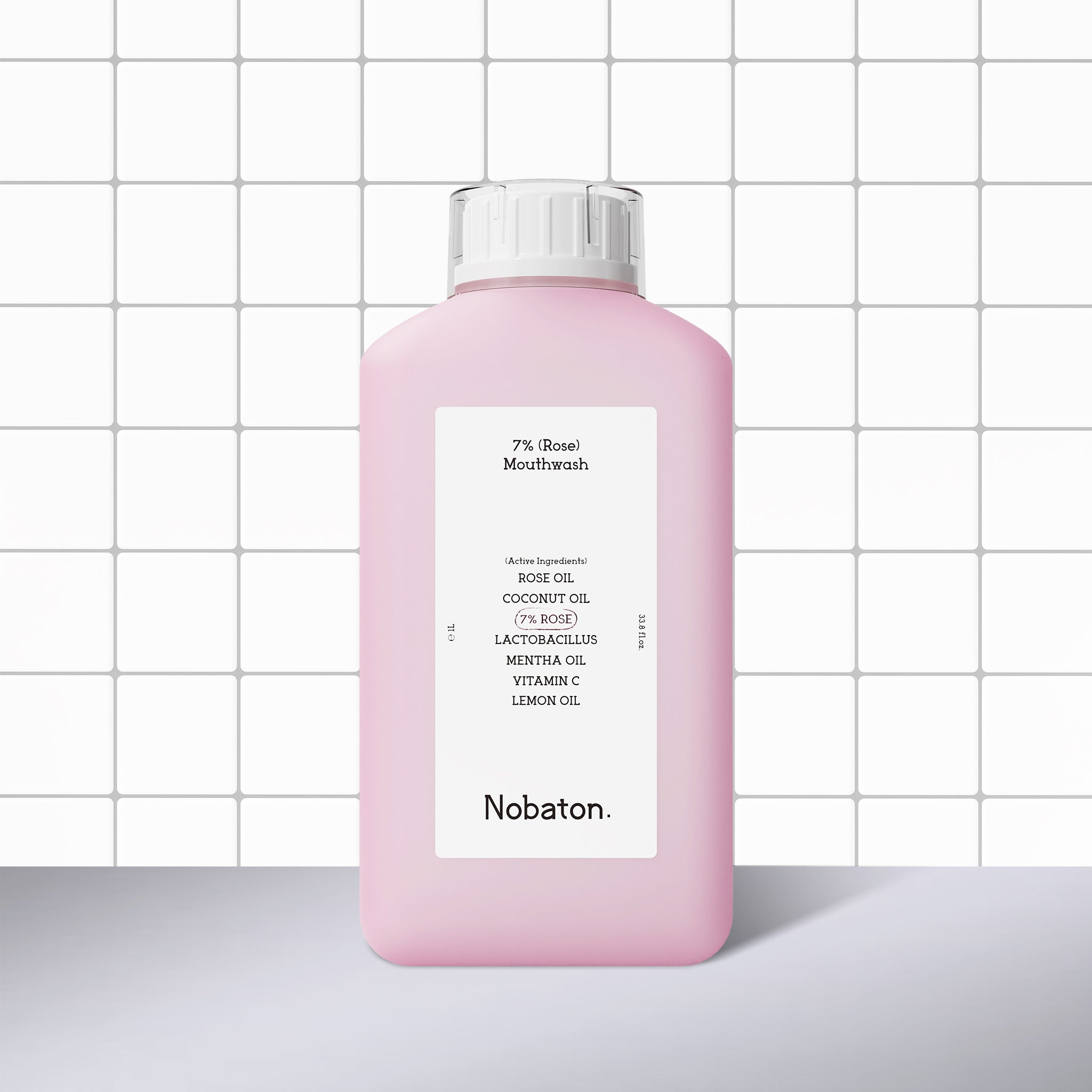 Nobaton. 7% Rose Mouthwash（1L/33.8 fl.oz）