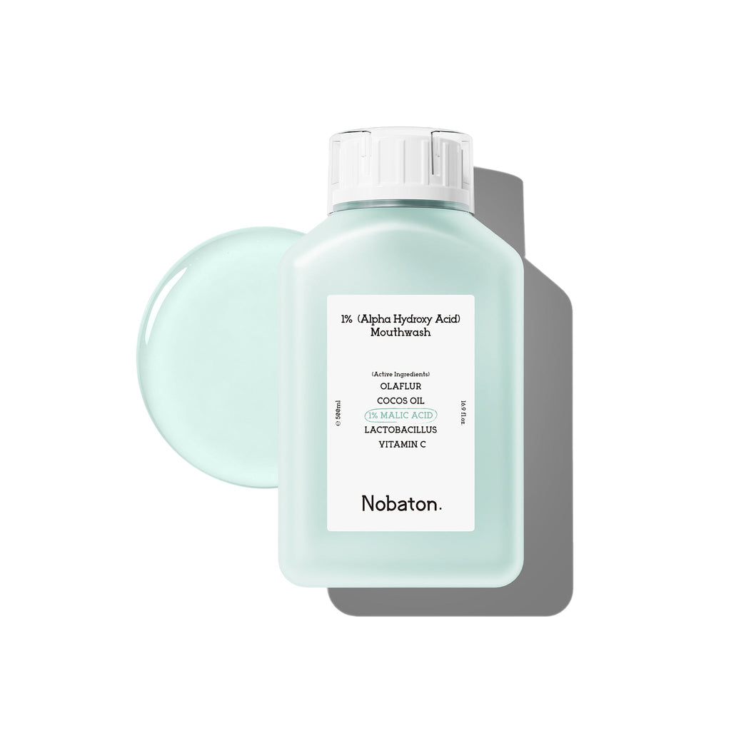 Nobaton. 1% Alpha Hydroxy Acid Mouthwash