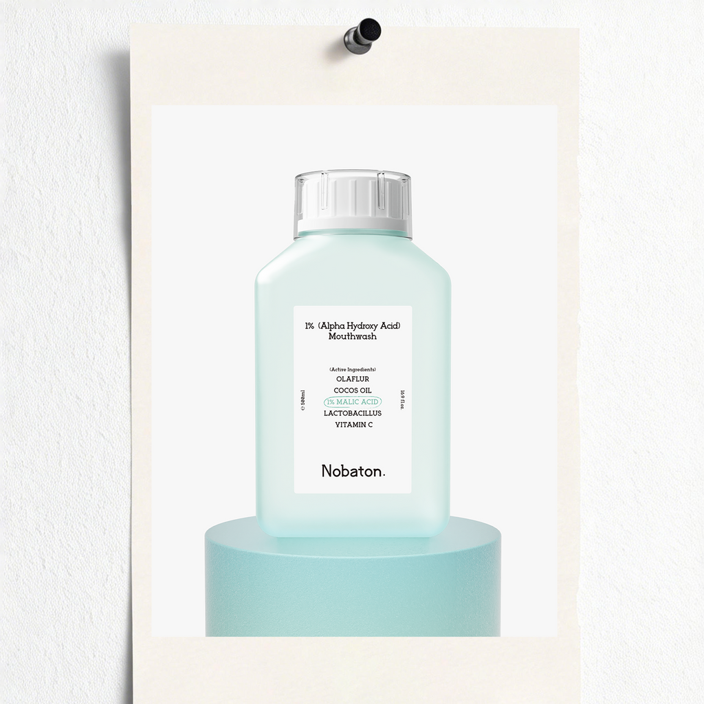 Nobaton. 1% Alpha Hydroxy Acid Mouthwash