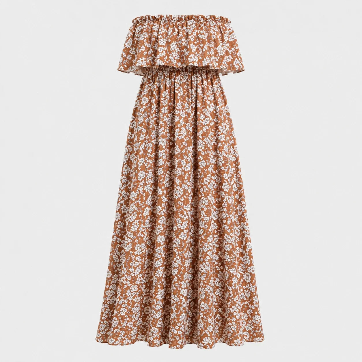 Tropical Ruffle Maxi Dress WHD0606001