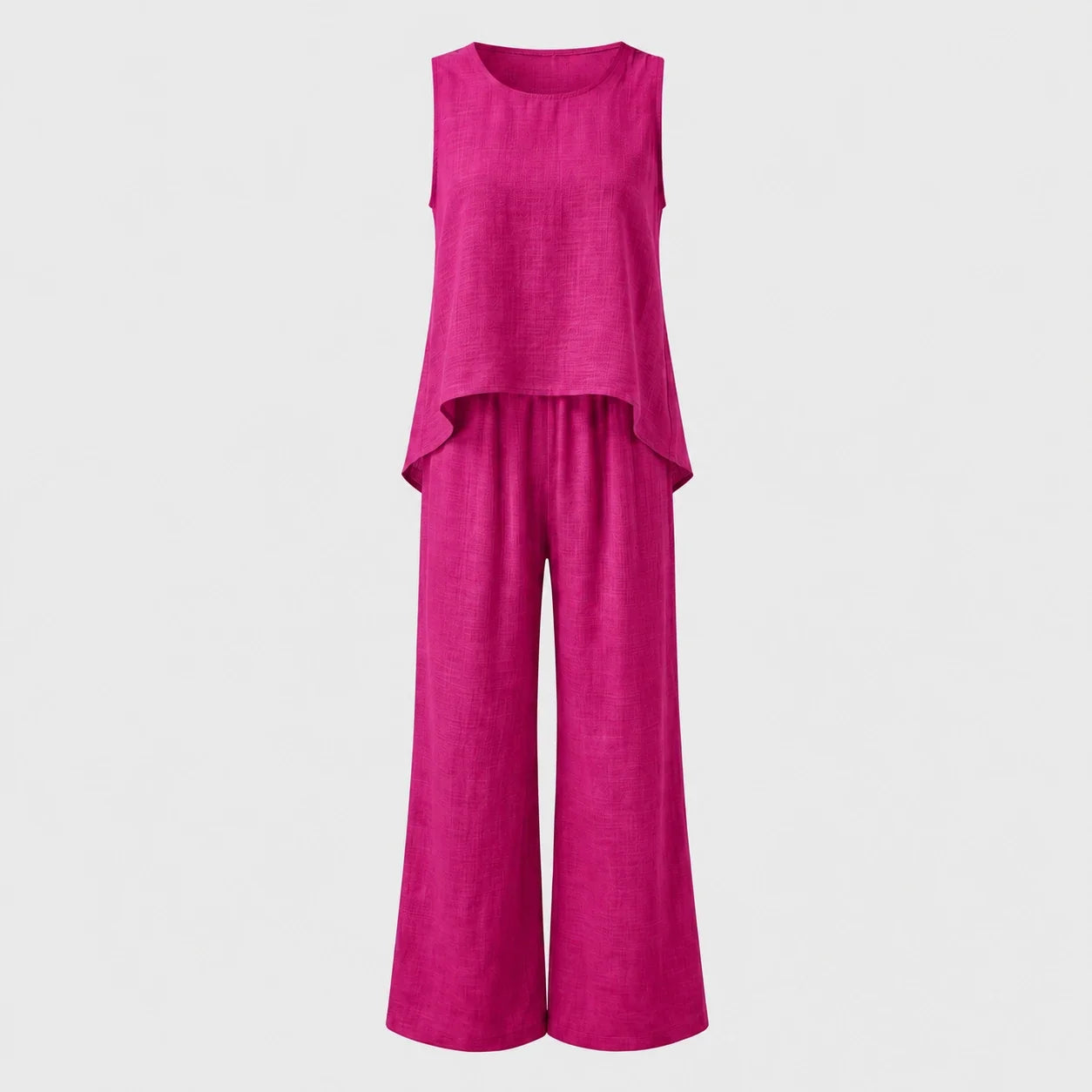 Crochet Back Wide Leg Set WHD0606008