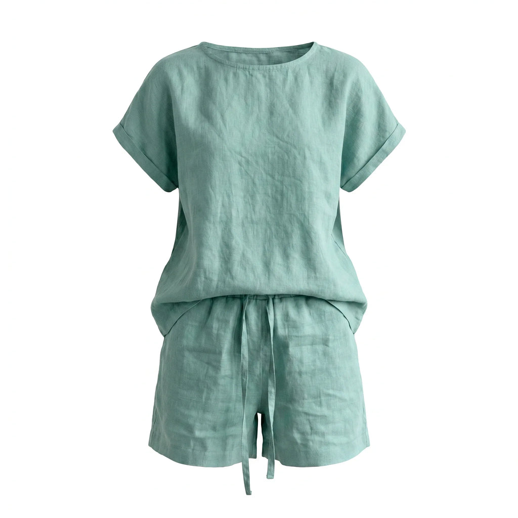 Mint Linen Short Set WHD0606009