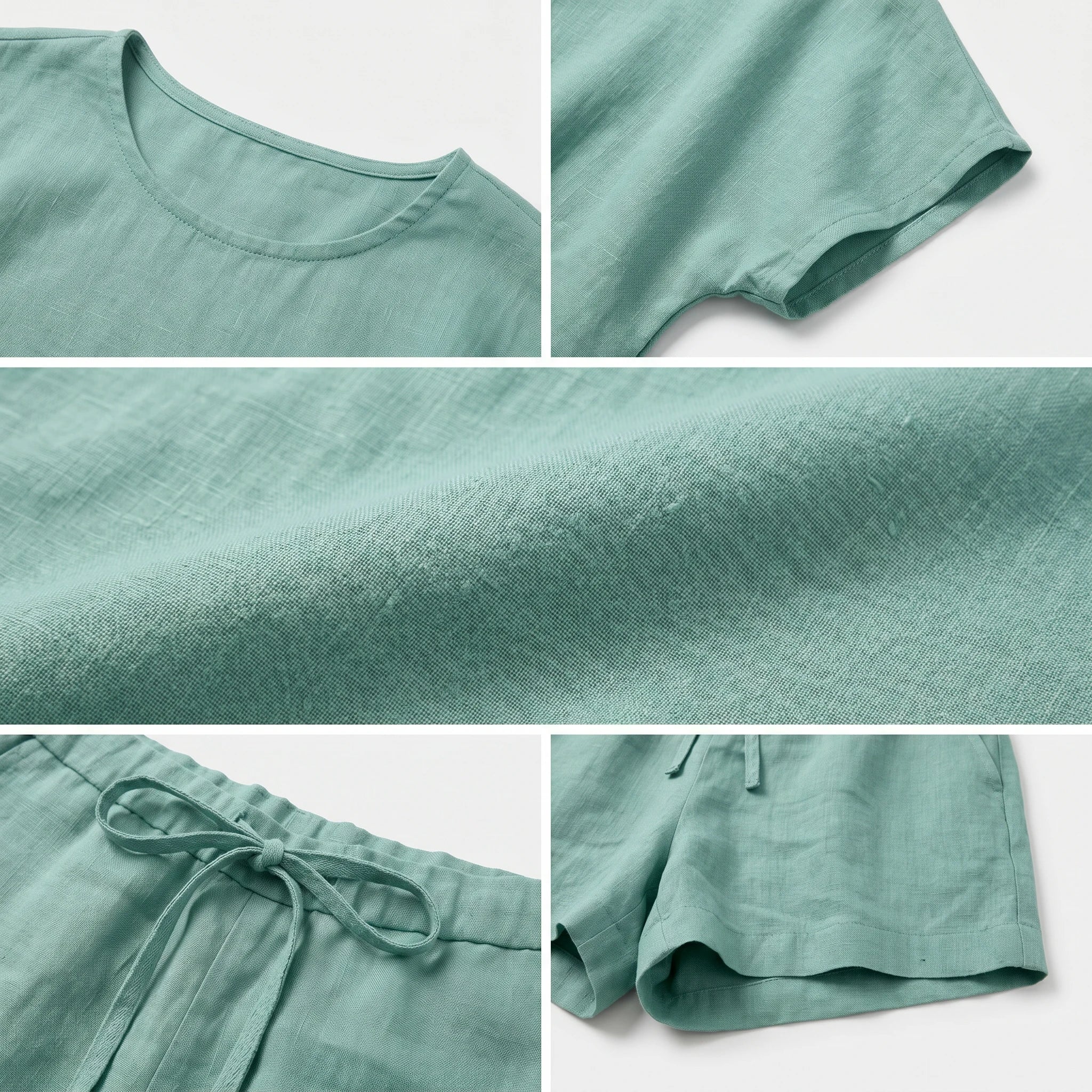 Mint Linen Short Set WHD0606009