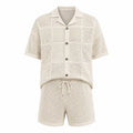 Openwork Button Short Set WHD0606010