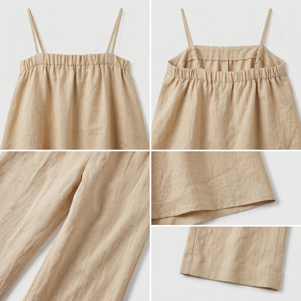 Linen-Look Cami Pants Set WHD0606015