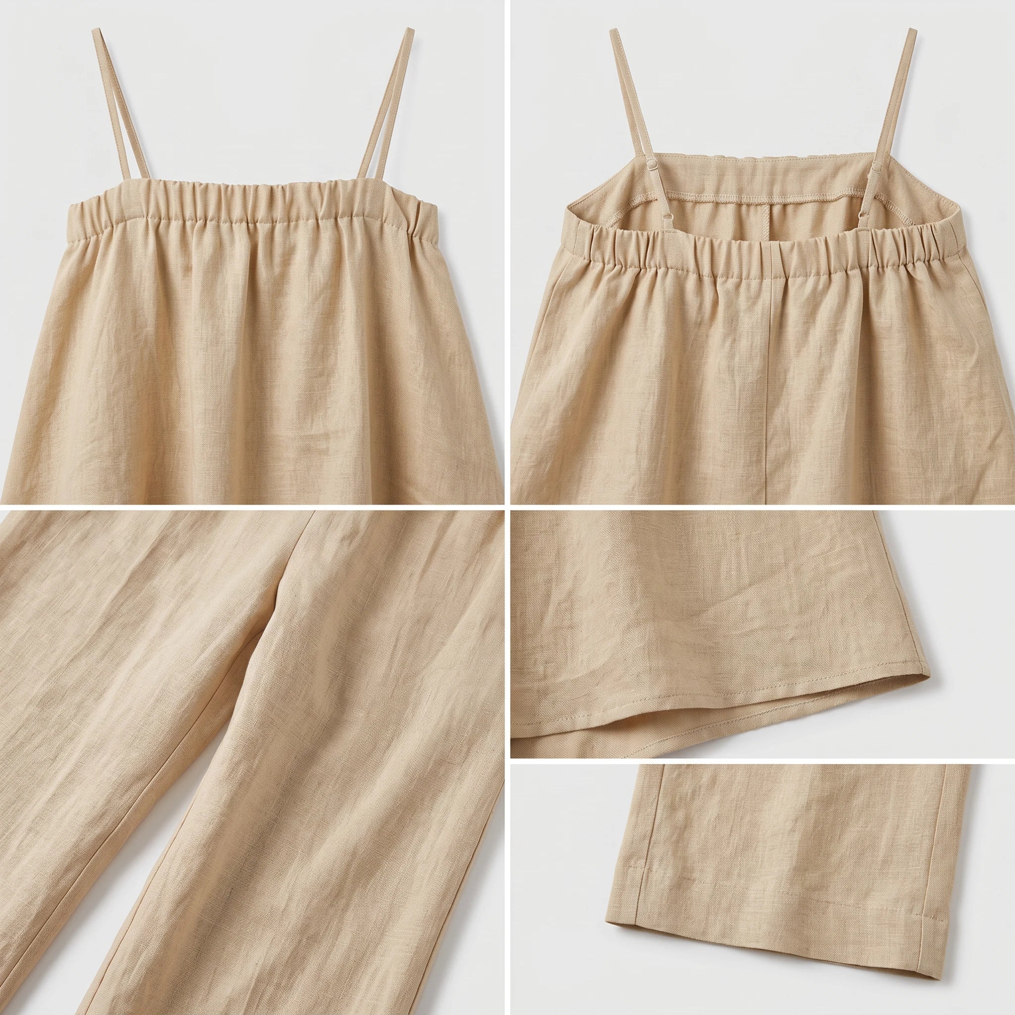 Linen-Look Cami Pants Set WHD0606015