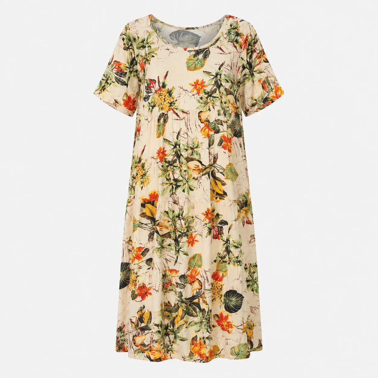 Tropical Floral Midi Dress WHD0606017