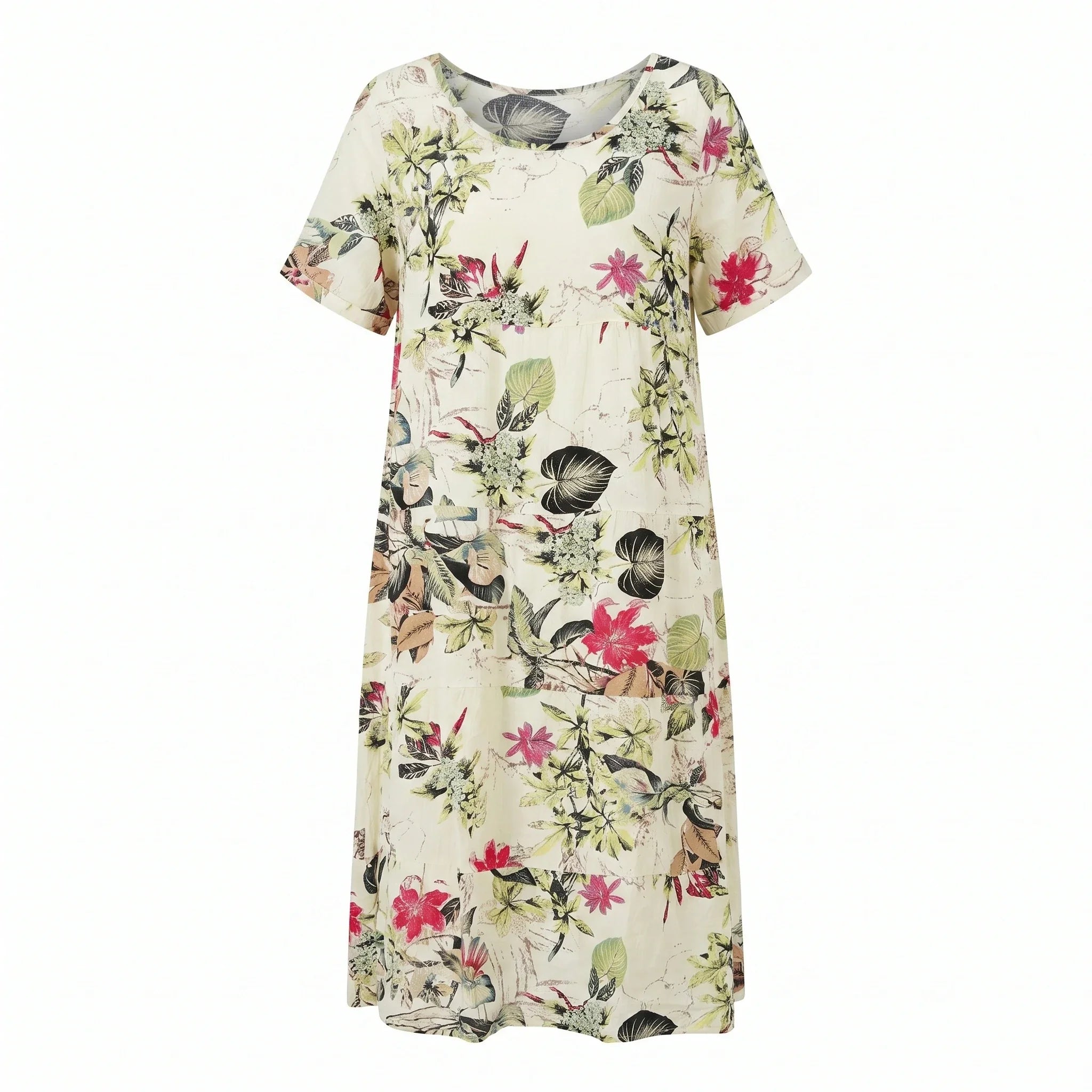 Tropical Floral Midi Dress WHD0606017