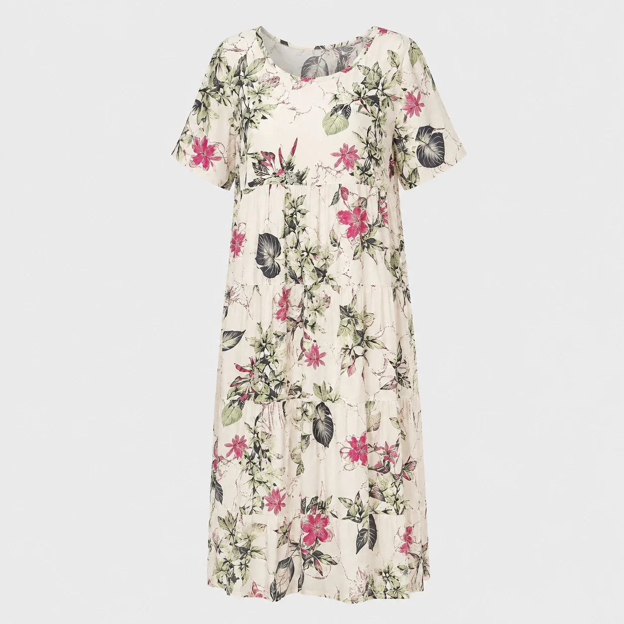Tropical Floral Midi Dress WHD0606017
