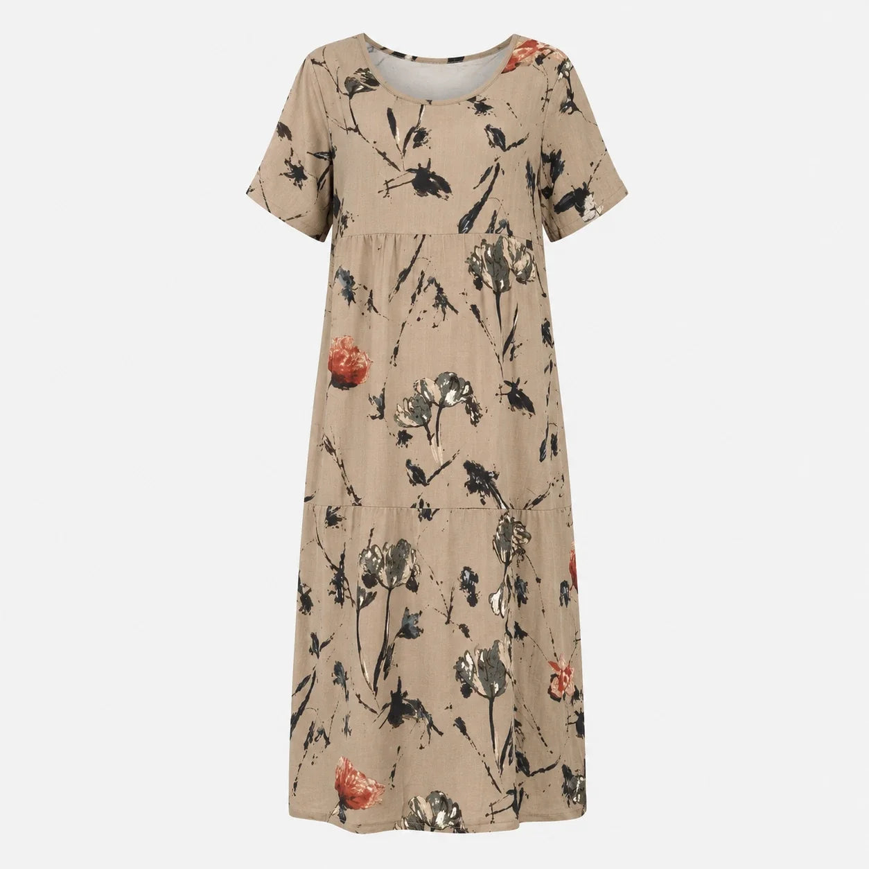 Tropical Floral Midi Dress WHD0606017