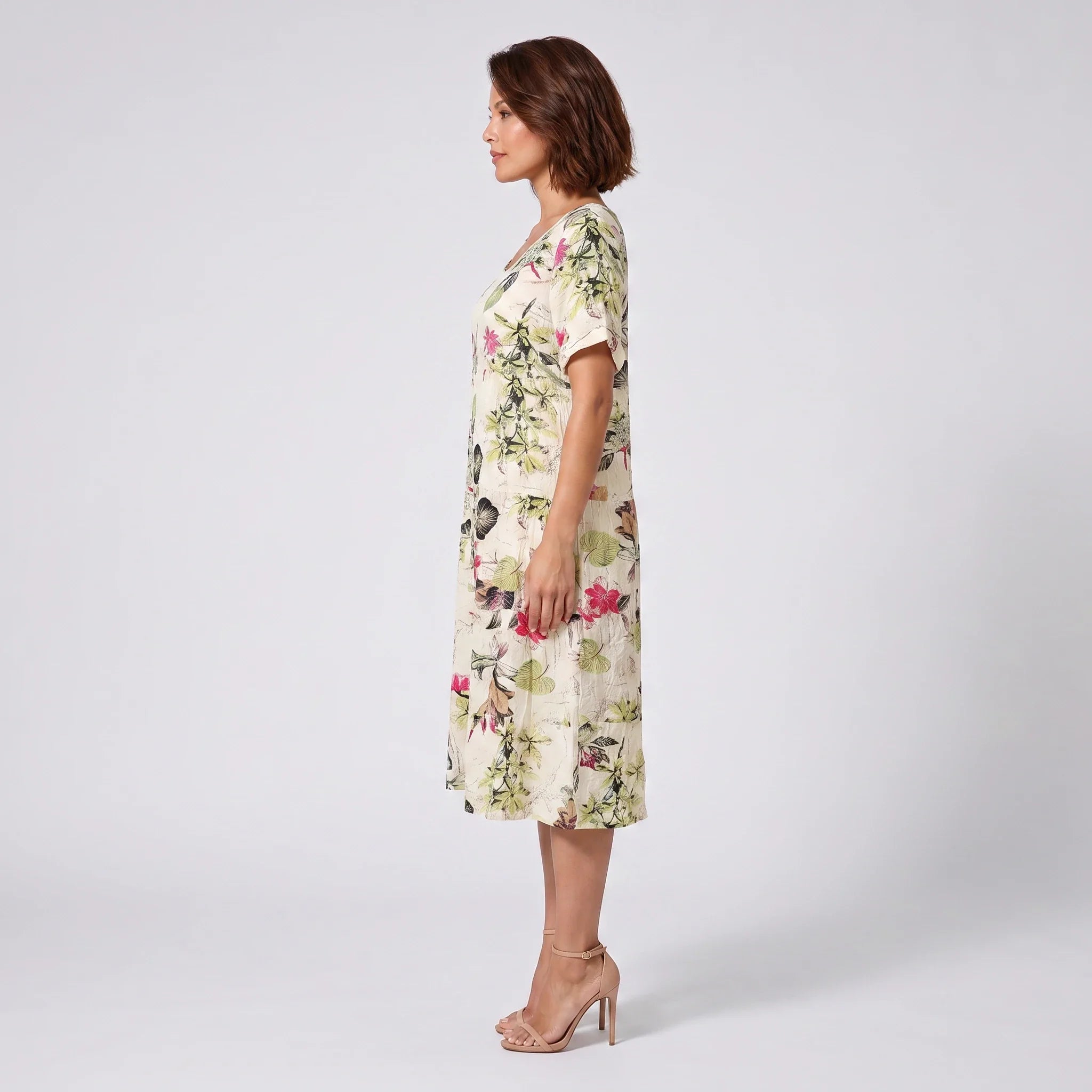 Tropical Floral Midi Dress WHD0606017