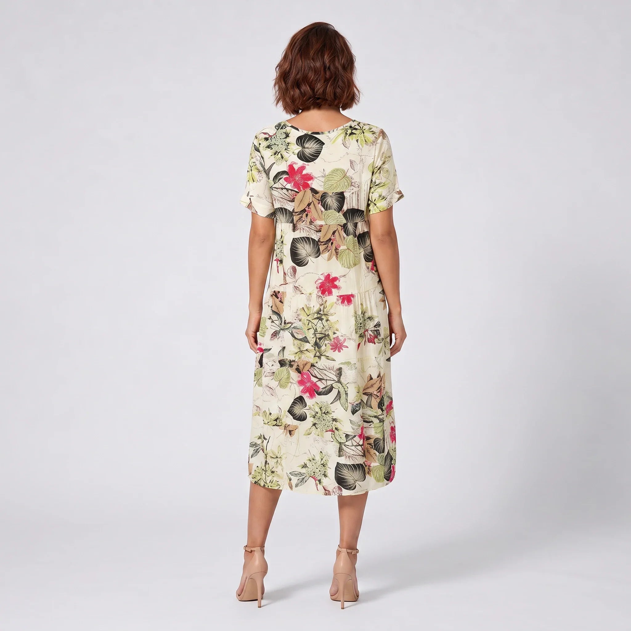 Tropical Floral Midi Dress WHD0606017