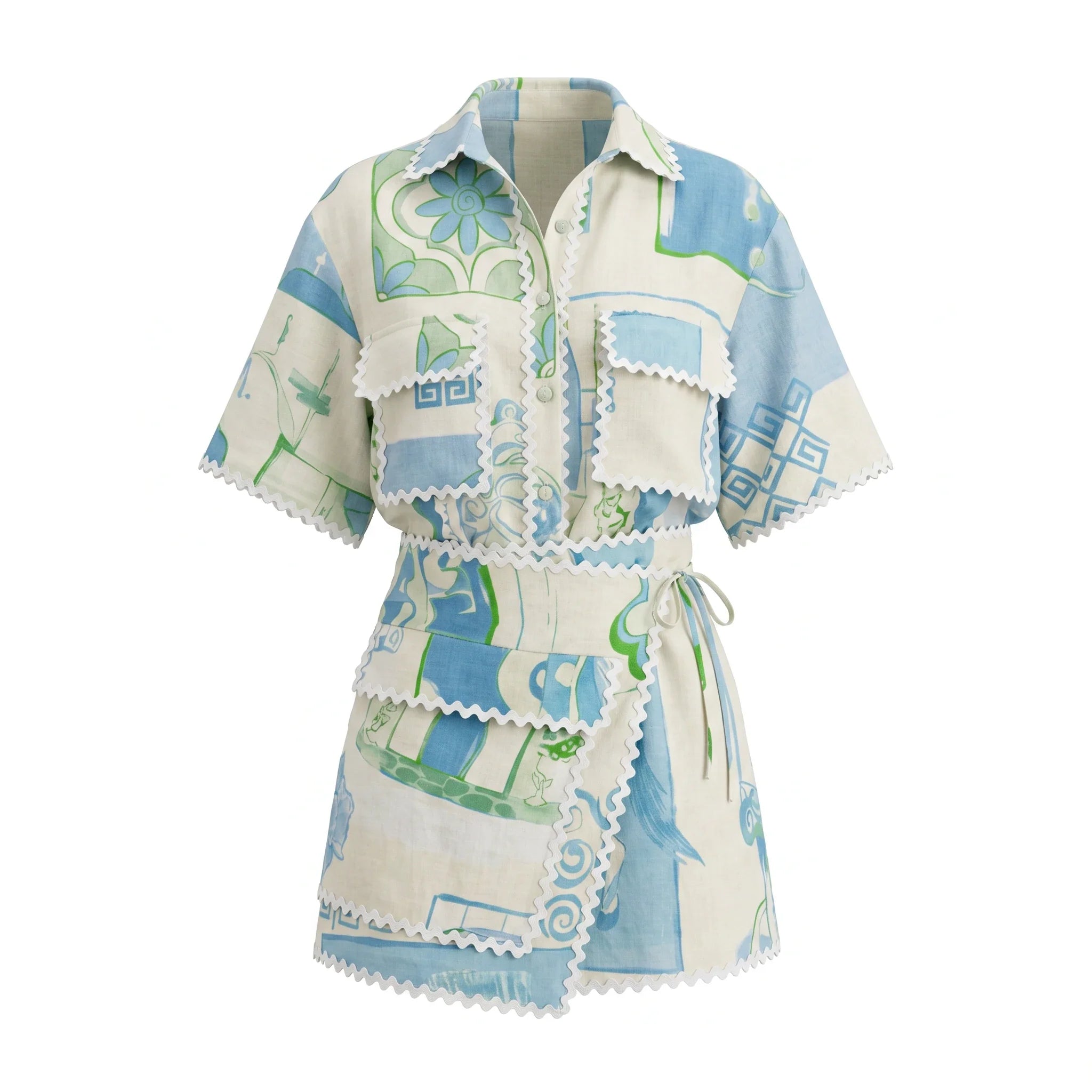 Linen-Look Pocket Midi Dress WHD0606022