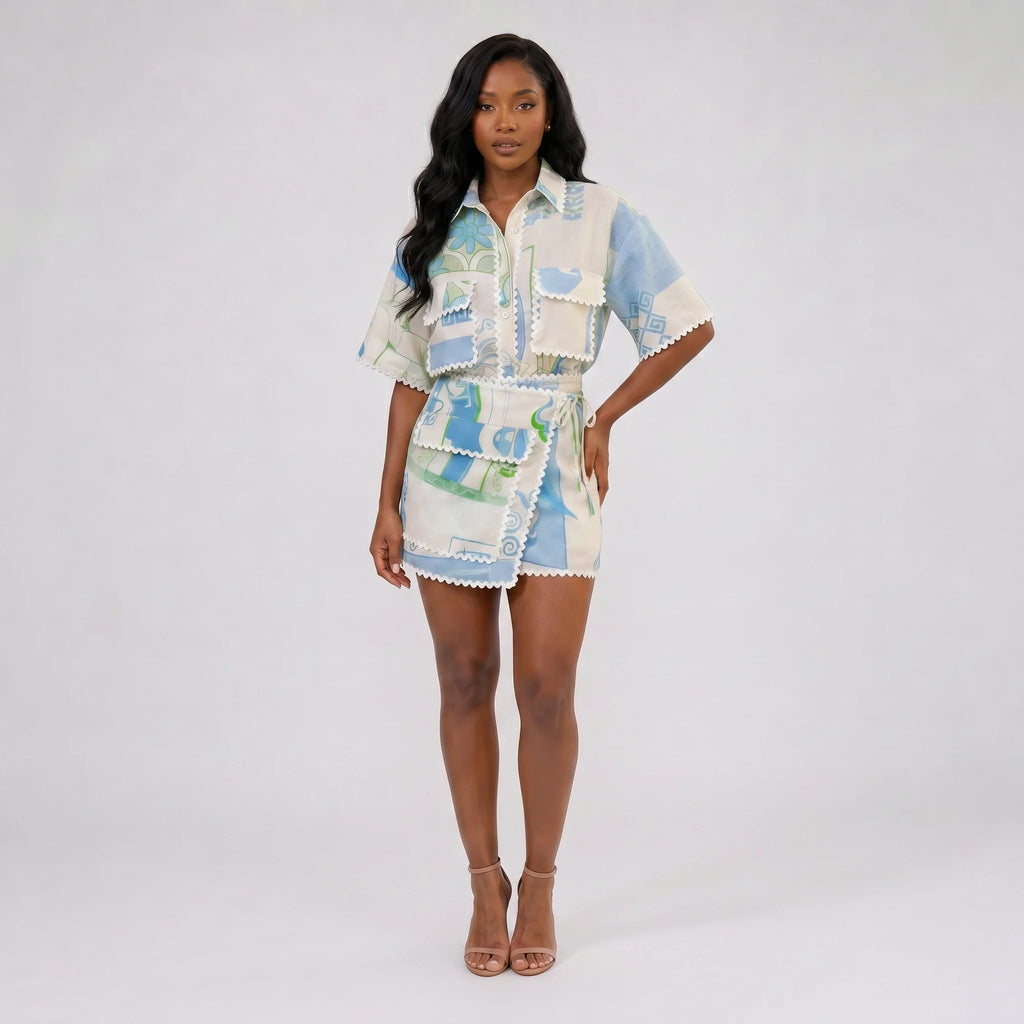Linen-Look Pocket Midi Dress WHD0606022