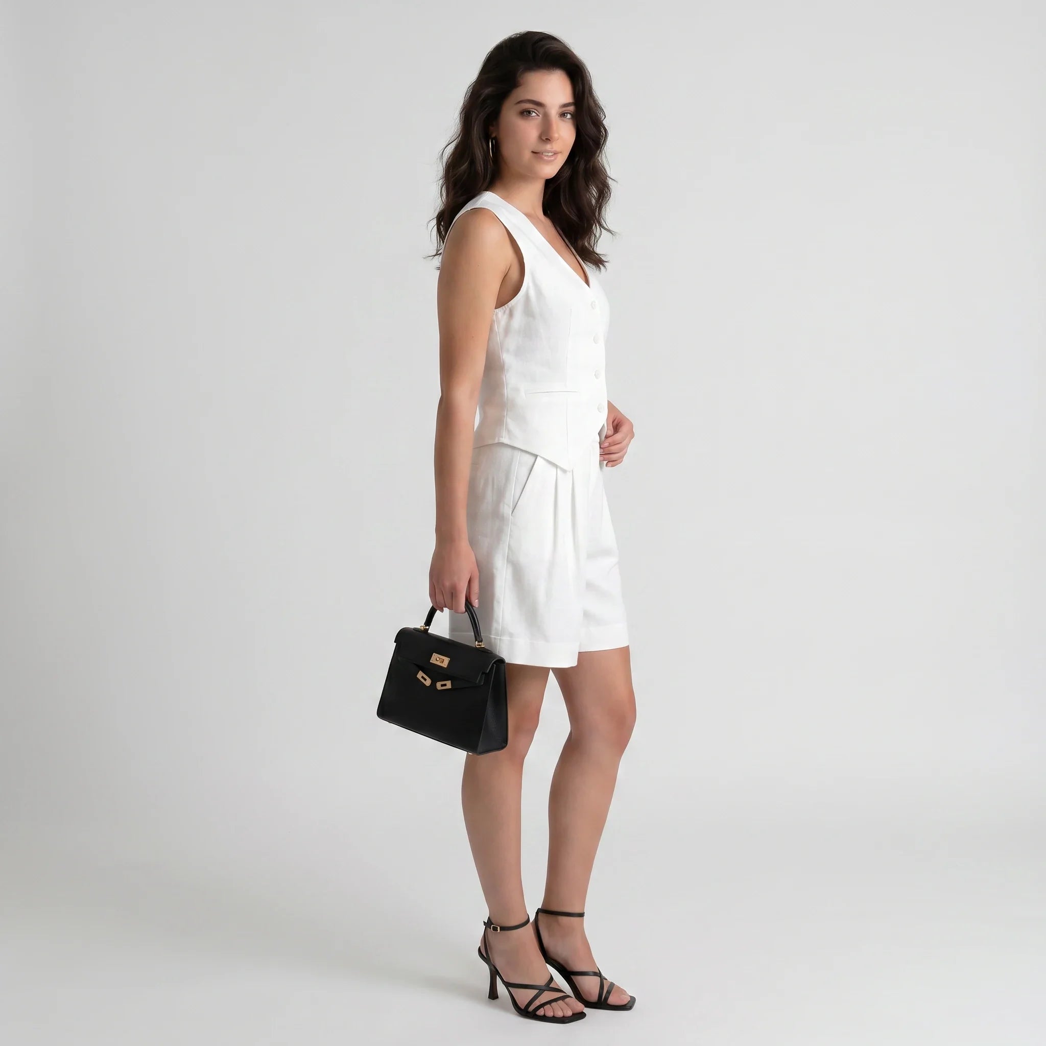 White Puff Sleeve Mini Dress WHD0606024
