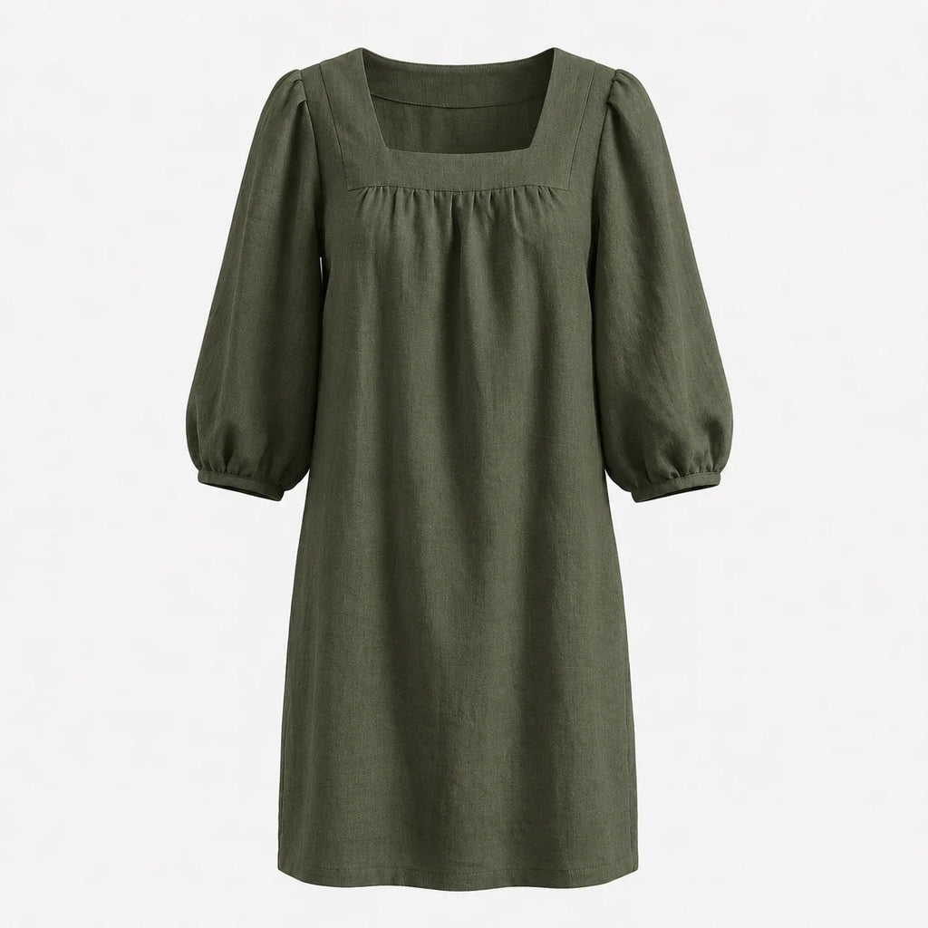 White Puff Sleeve Mini Dress WHD0606025