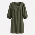 White Puff Sleeve Mini Dress WHD0606025