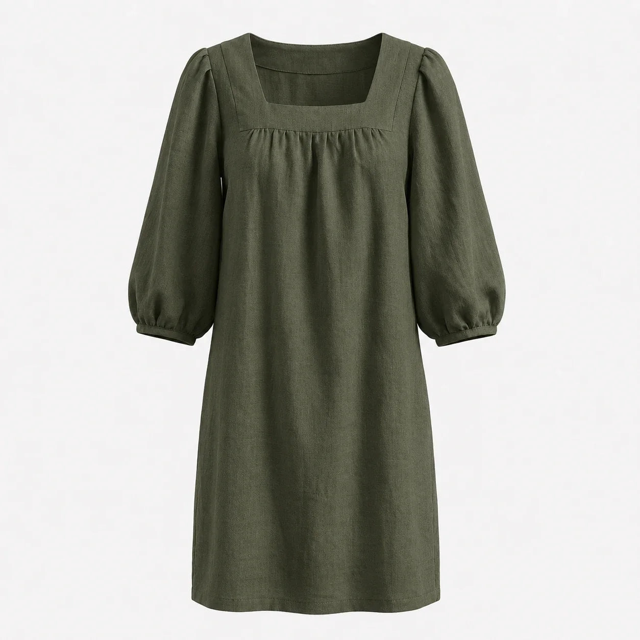 White Puff Sleeve Mini Dress WHD0606025