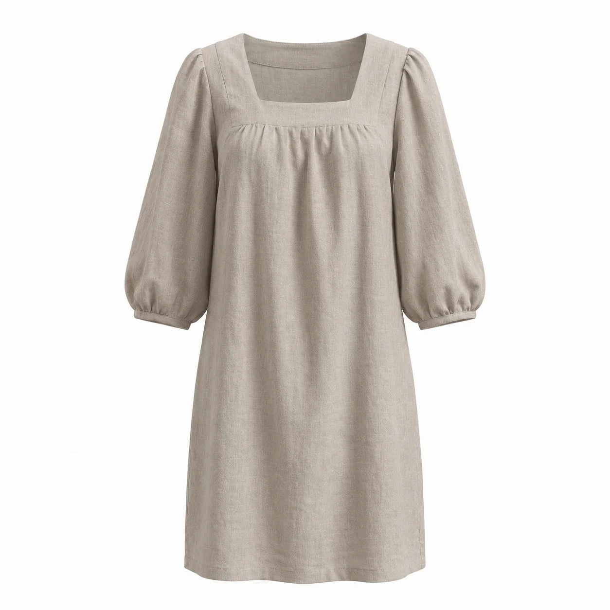 White Puff Sleeve Mini Dress WHD0606025
