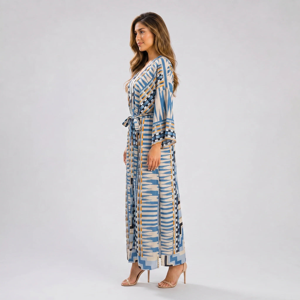 Printed Belted Kimono Cover-Up WHD0606028