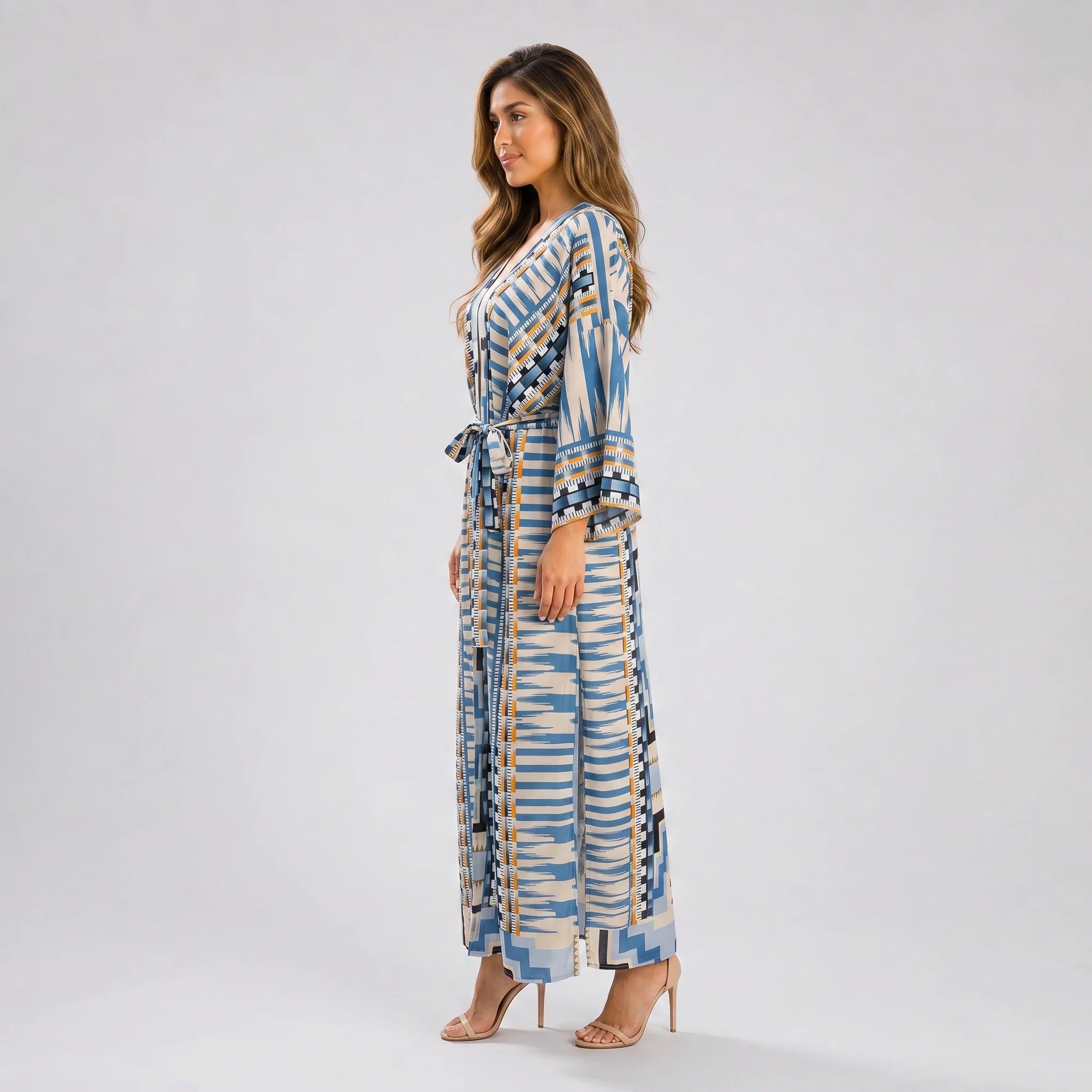 Printed Belted Kimono Cover-Up WHD0606028