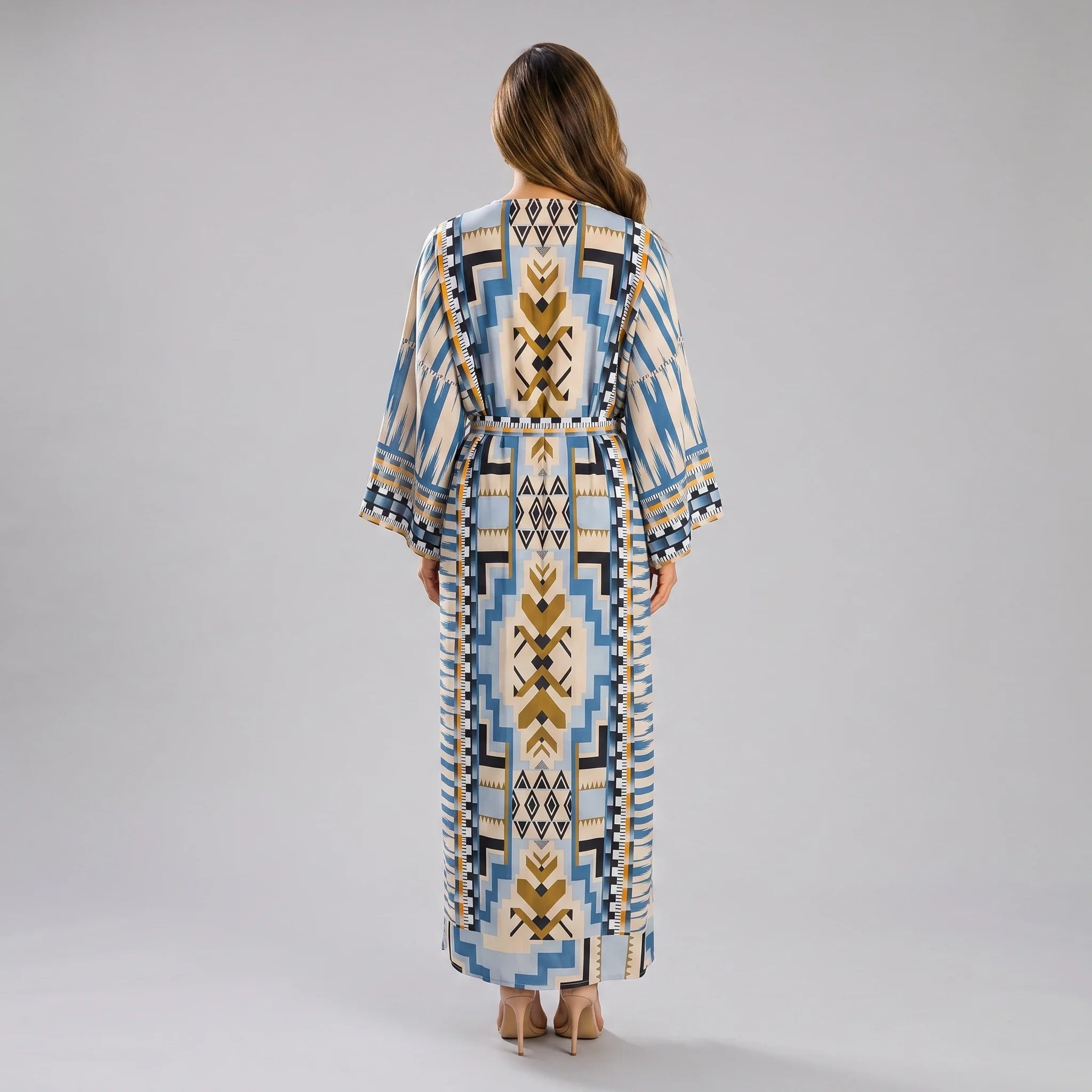 Printed Belted Kimono Cover-Up WHD0606028
