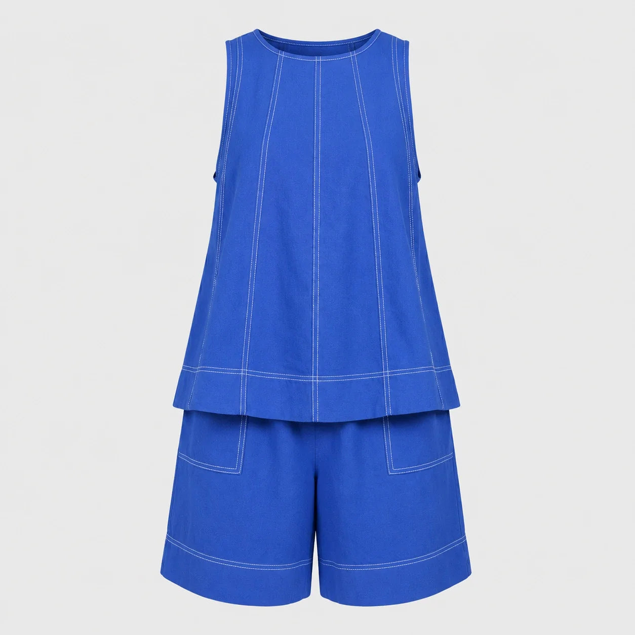 Contrast Stitch Short Set WHD0606029