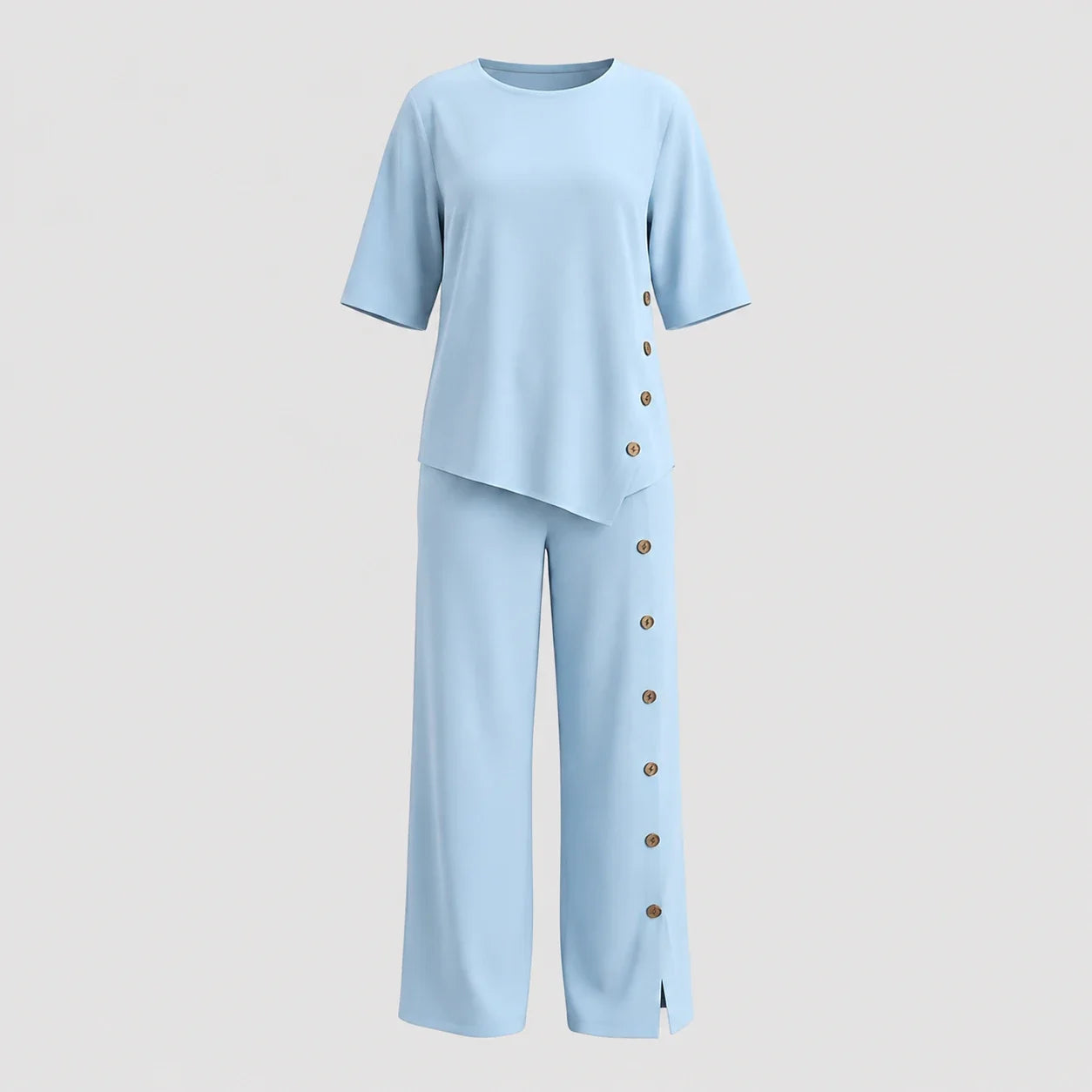 Side Button Wide Leg Set WHD0606031