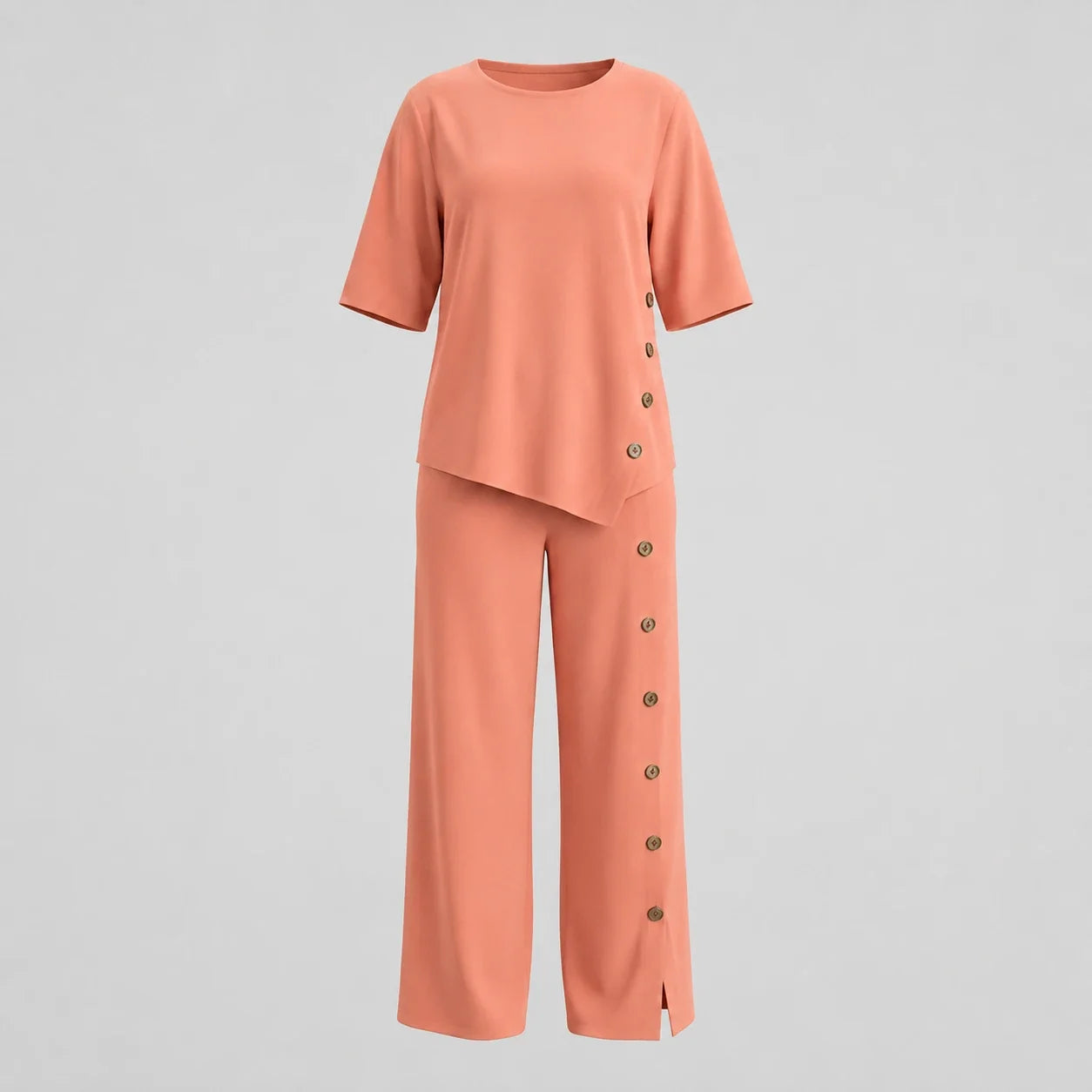 Side Button Wide Leg Set WHD0606031