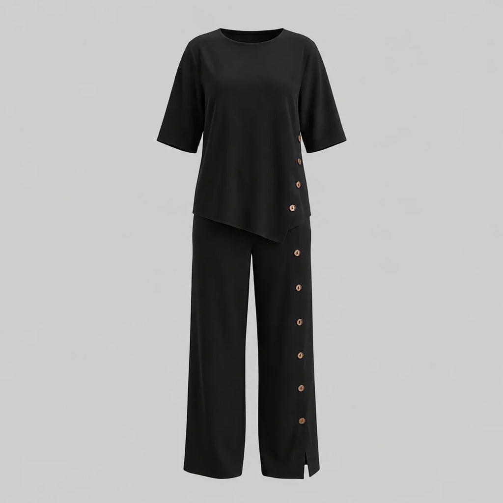 Side Button Wide Leg Set WHD0606031