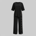 Side Button Wide Leg Set WHD0606031