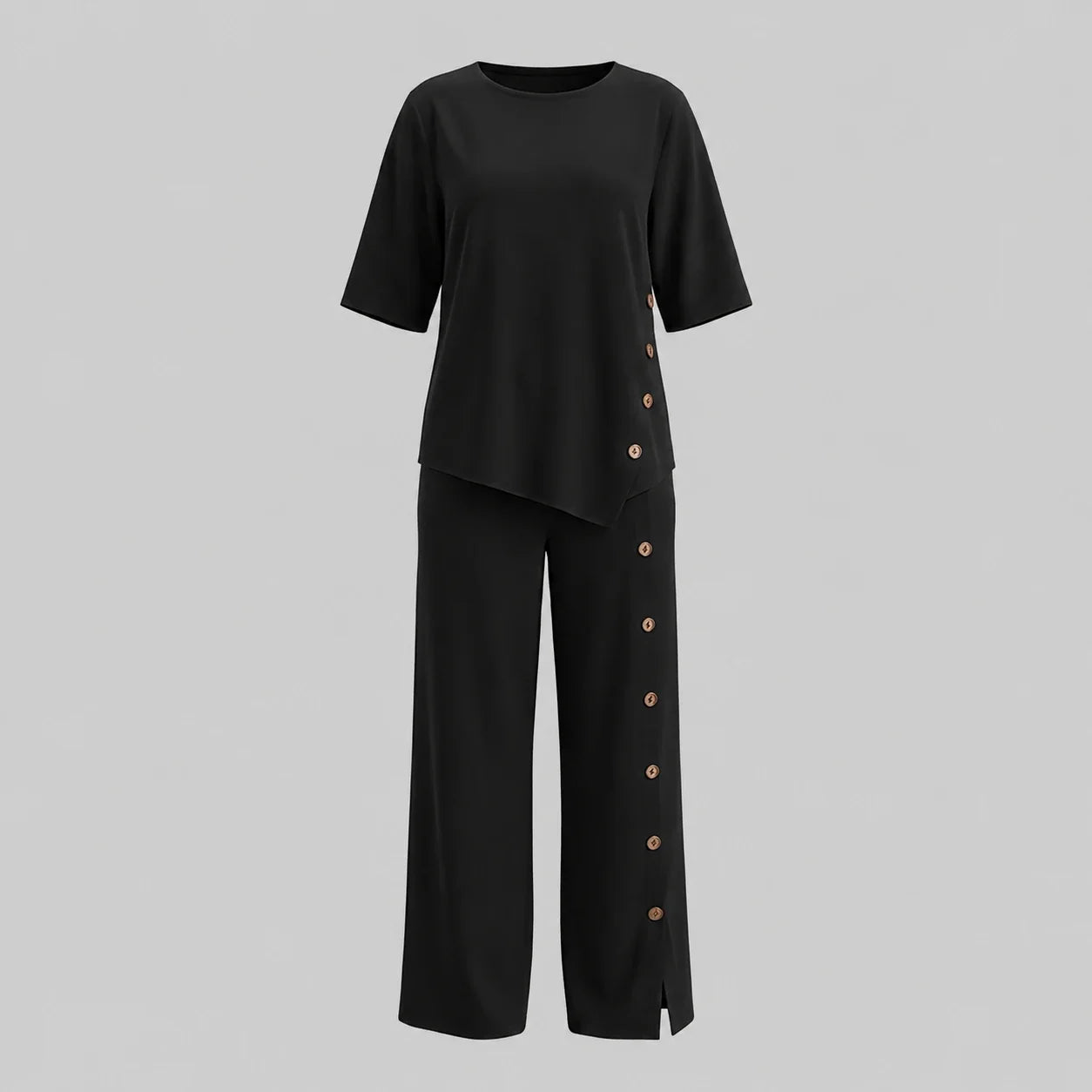 Side Button Wide Leg Set WHD0606031