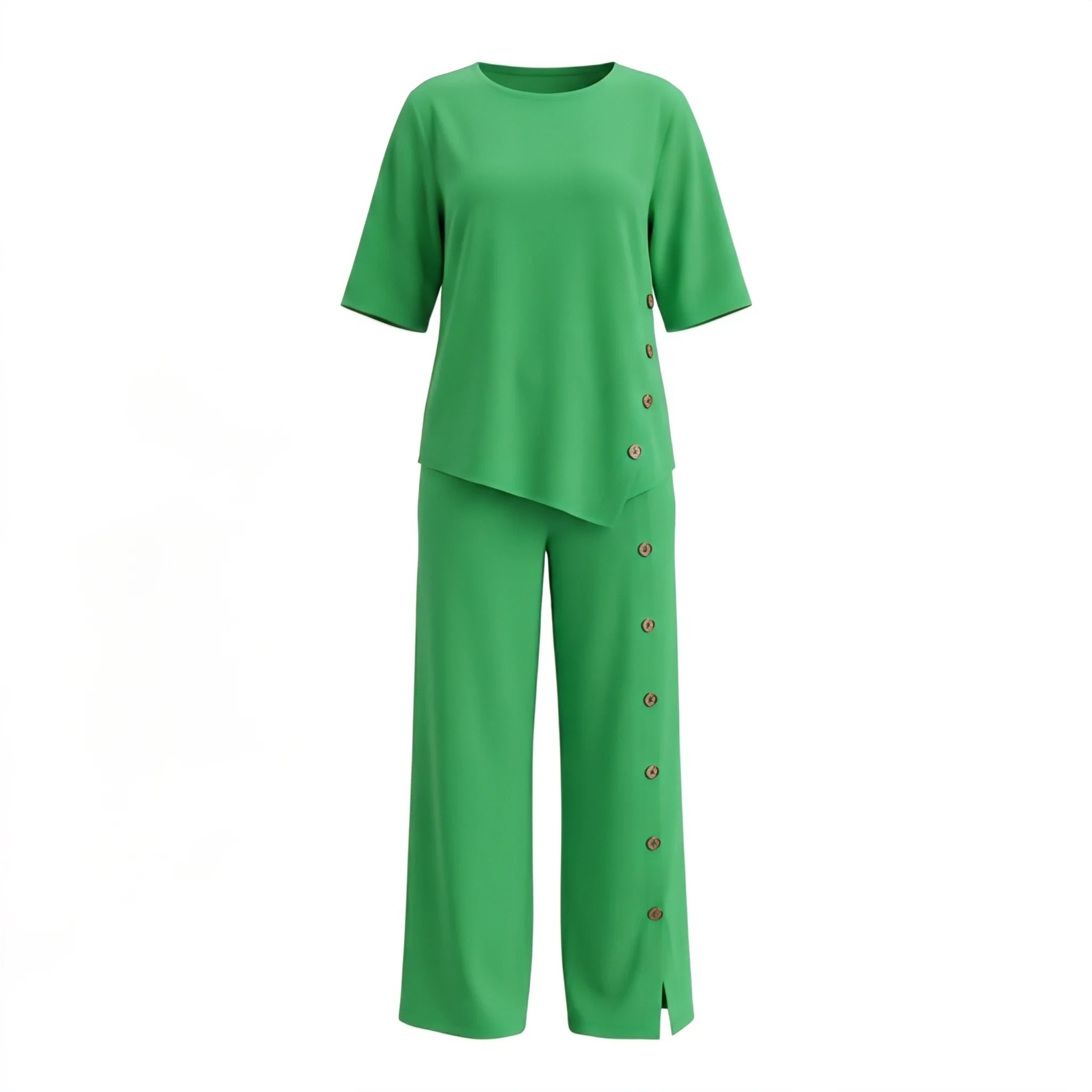 Side Button Wide Leg Set WHD0606031