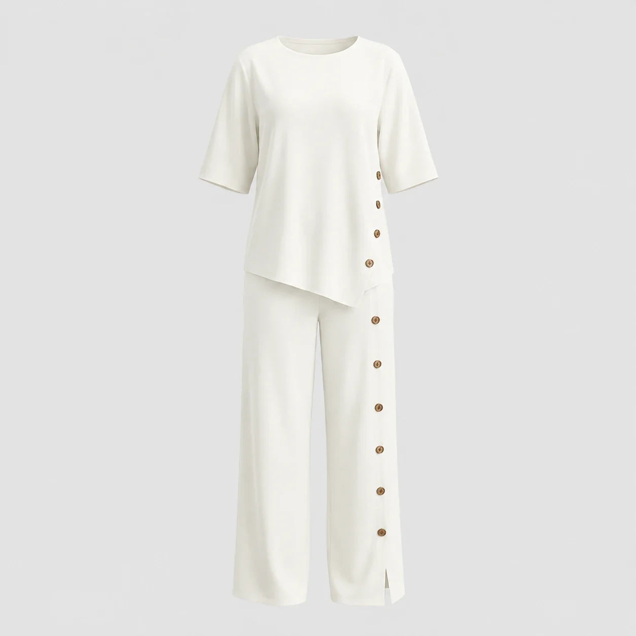 Side Button Wide Leg Set WHD0606031