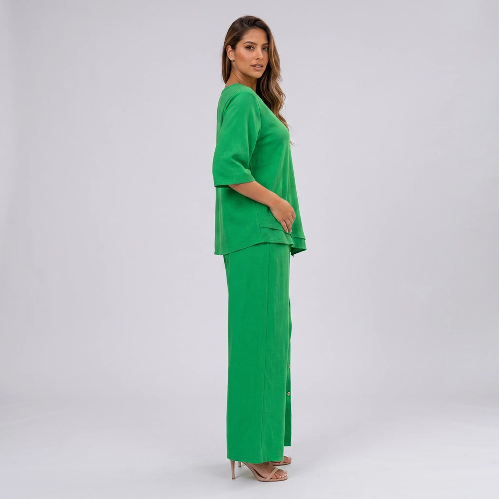 Side Button Wide Leg Set WHD0606031