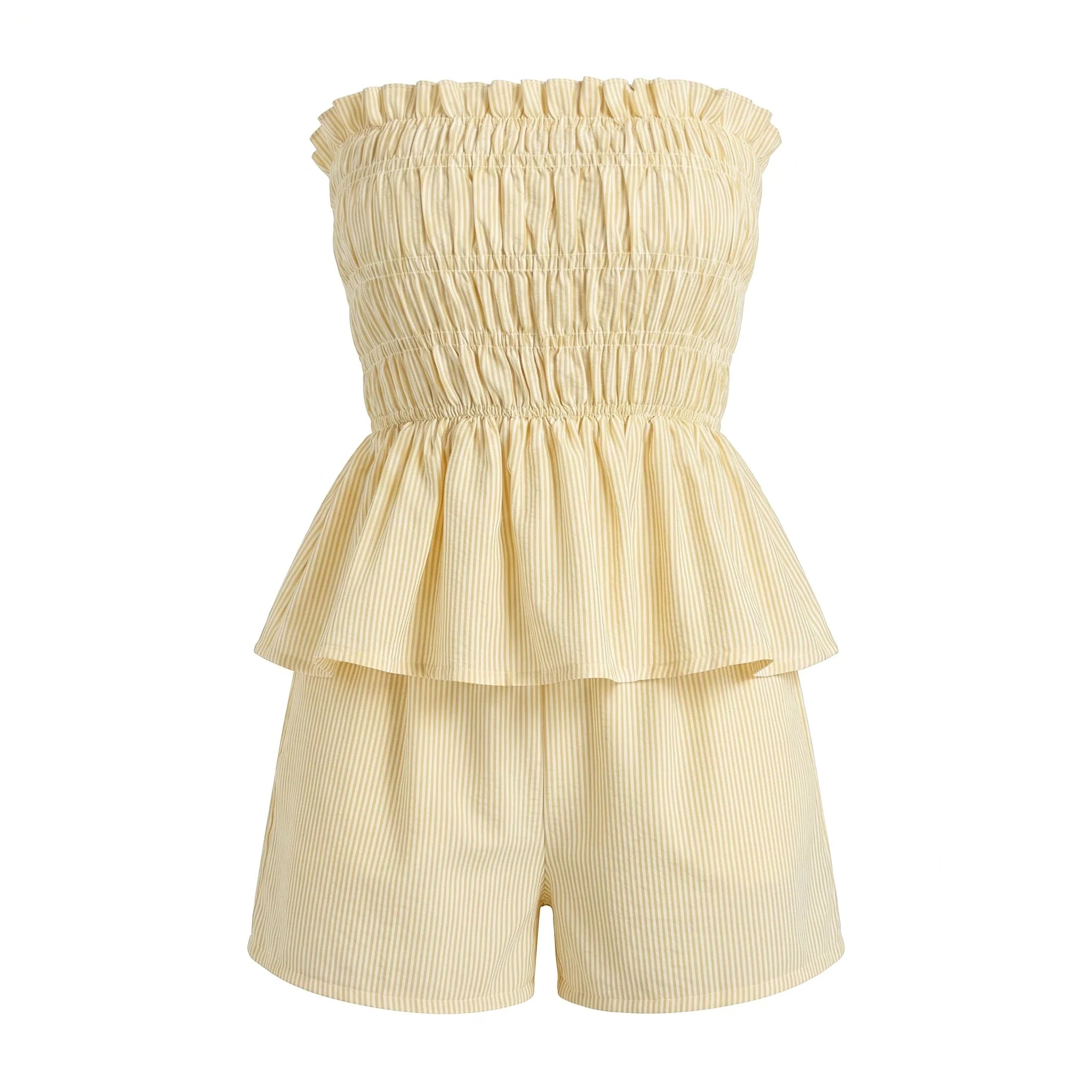 Striped Smocked Short Set WHD0606032