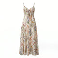 Watercolor Cutout Maxi Dress WHD0606036