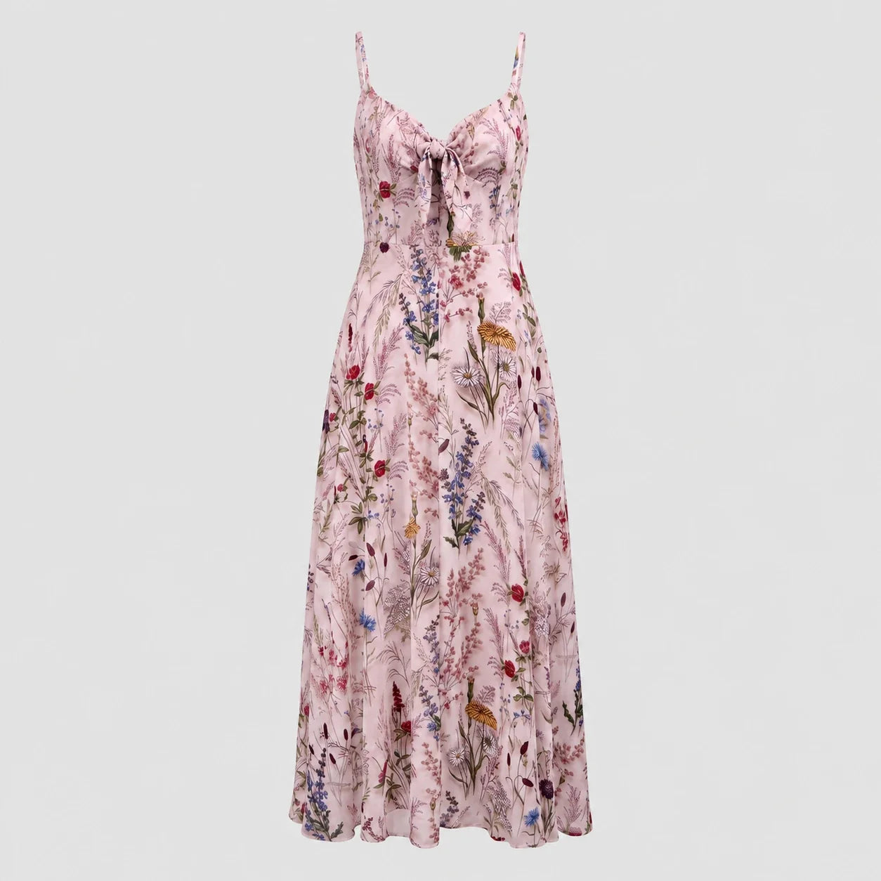 Floral Tie Front Maxi Dress WHD0606037