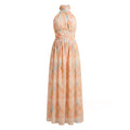 Floral Halter Tie Maxi Dress WHD0606038