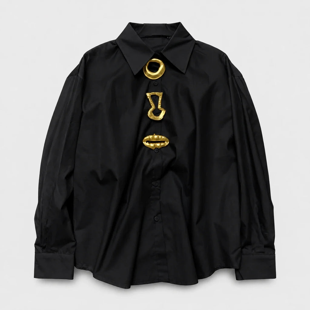 Gold Detail White Shirt WHD0606039