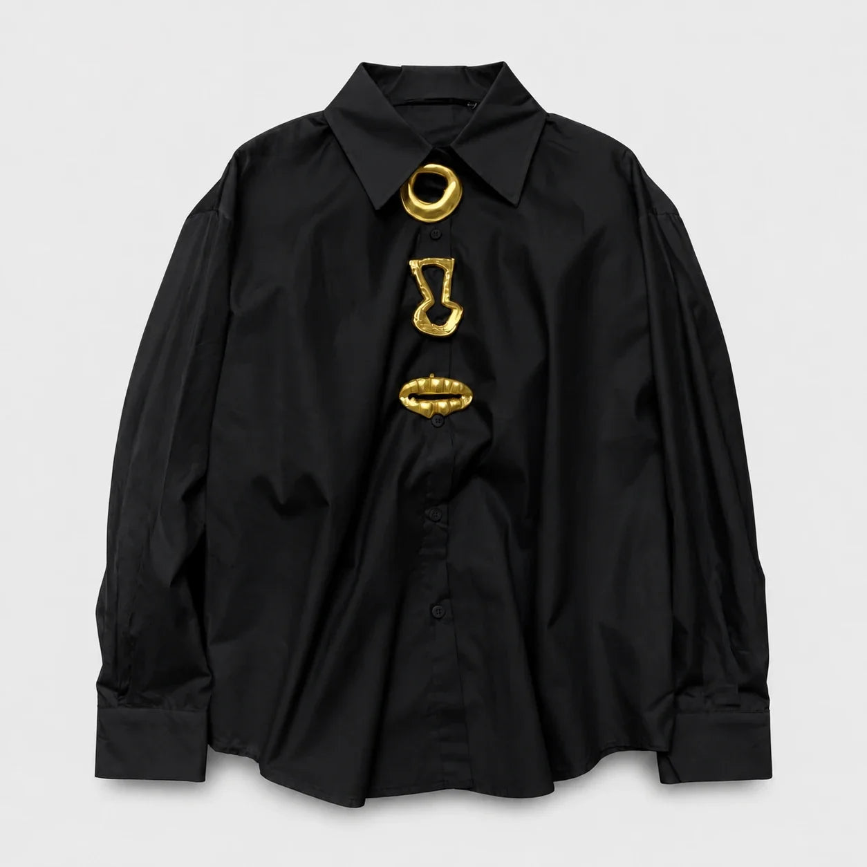 Gold Detail White Shirt WHD0606039