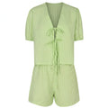 Gingham Tie Front Romper WHD0606041