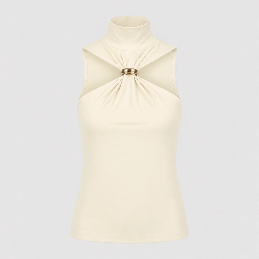 Gold Ring Cutout Top WHD0606042