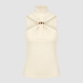 Gold Ring Cutout Top WHD0606042