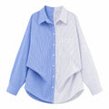 Colorblock Stripe Button Shirt WHD0606047