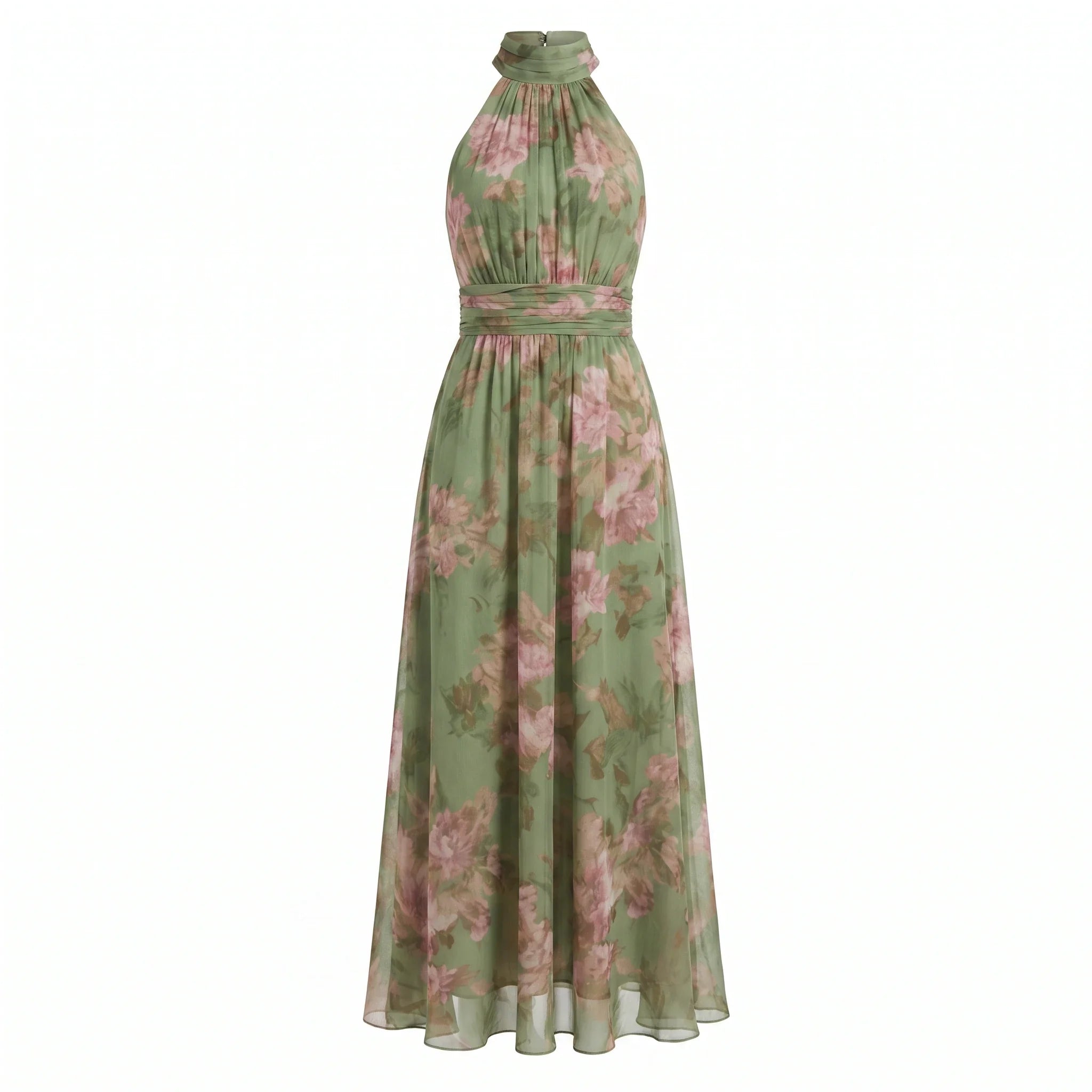Floral Halter Maxi Dress WHD0606048