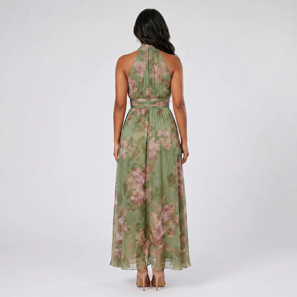 Floral Halter Maxi Dress WHD0606048