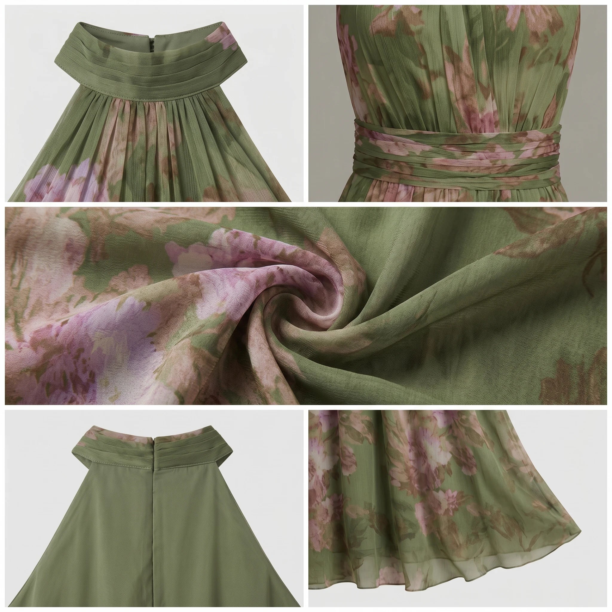 Floral Halter Maxi Dress WHD0606048